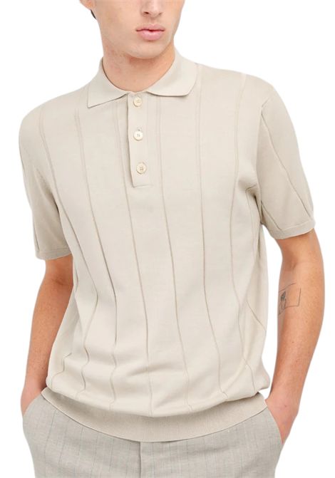 polo costa piatta in cotone beige MANUEL RITZ | Polo | 4032M508 26331223